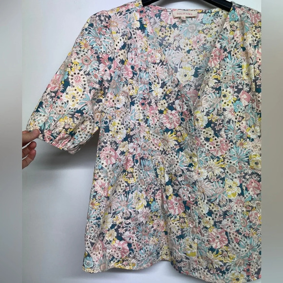 Anthropologie Tops - Anthropologie Solitaire Floral Embroidered Blouse